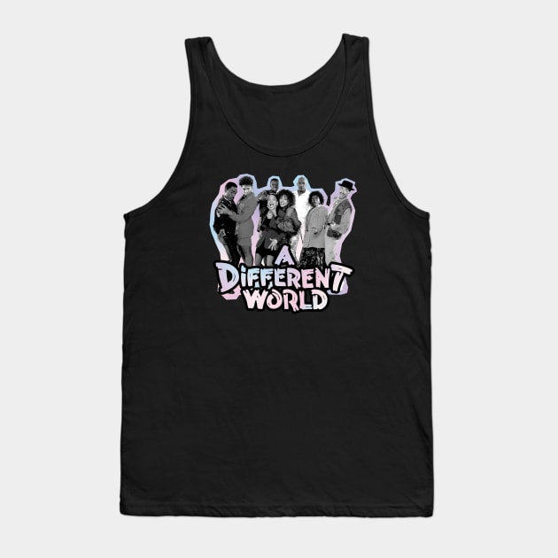 A Different World - vintage black and white Tank Top by Cybord Design